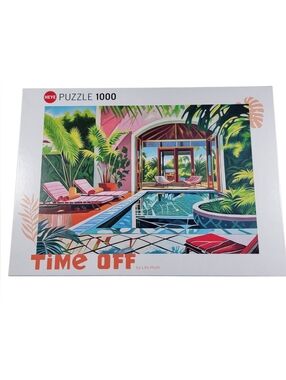 Heye Puzzle Time Off by Lilly Muth Pool Position 1,000 Piece Jigsaw Puzzle